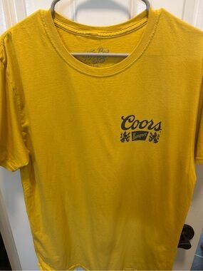 Joey Yellow Coors Banquet Logo Short Sleeve Tee